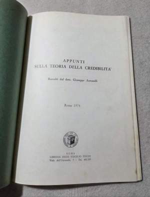 Appunti sulla teoria della credibilita'