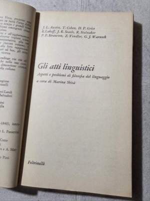 Gli atti linguistici - Aspetti e problemi di filosofia del linguaggio
