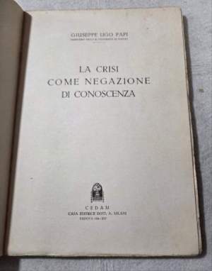 La crisi come negazione di coscienza