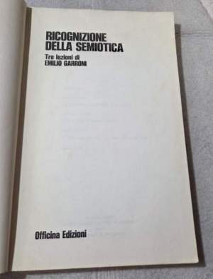 Ricognizione della semiotica