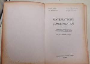 Matematiche complementari - Volume primo