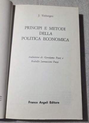 Principi e metodi della politica economica