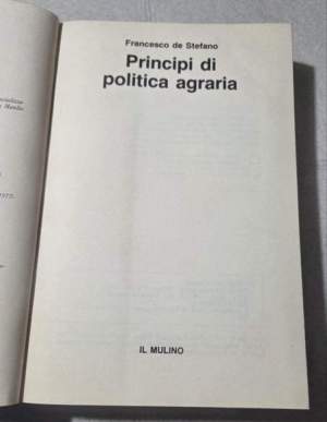 Principi di politica agraria