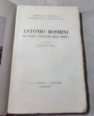 Antonio Rosmini nel primo centenario della morte