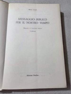 Messaggio  biblico per il nostro tempo
