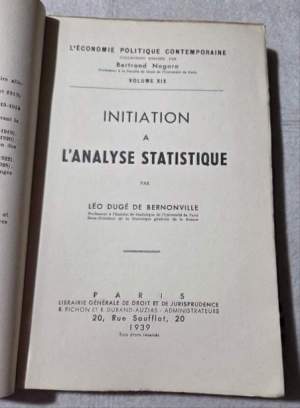 Initiation a l'Analyse statistique
