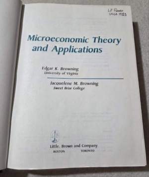 Microeconomic theory and applications