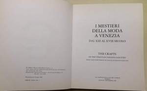 I mestieri della moda a Venezia dal XIII alXVIII Secolo