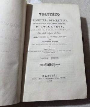 Trattato di geometria descrittiva con una collezione di disegni, composta di 60 tavole