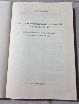 L'istituzione immaginaria della società