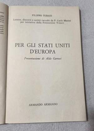 Per gli Stati Uniti d'Europa
