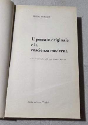 Il peccato originale e la coscienza moderna