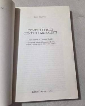 Contro i fisici. Contro i moralisti