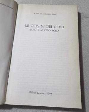 Le origini dei greci. Dori e mondo egeo