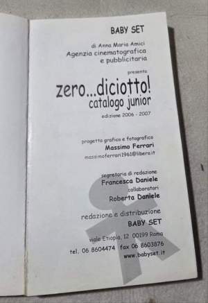 Zero..diciotto! Catalogo junior 2006-07