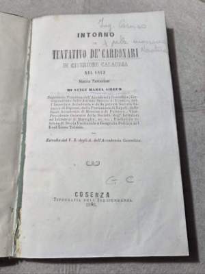 Intorno il tentativo de' carbonari di Citerione di Calabria nel 1813 - Storica narrazione
