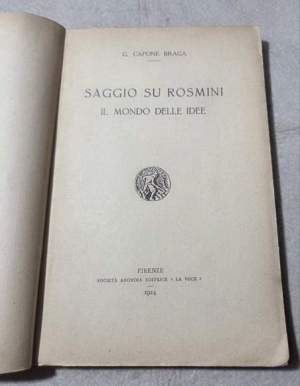 Saggio su Rosmini - Il mondo delle idee