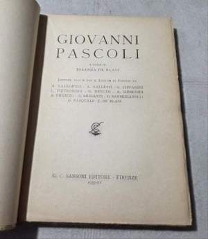 Giovanni Pascoli - Letture tenute per il Lyceum di Firenze