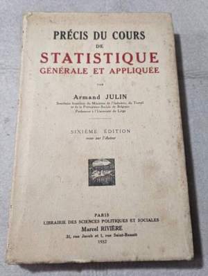 Precis du cours de statistique generale et appliquee