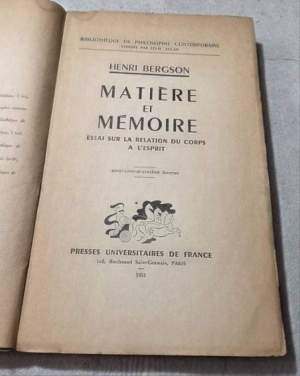 Matiere et memoire