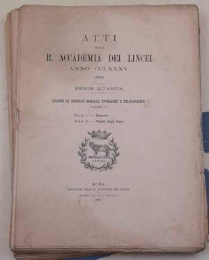 Atti della Reale accademia dei lincei - Serie Quarta - Parte 1 e 2