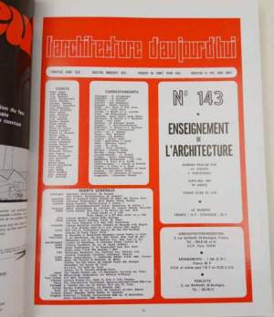 L'architecture d'aujourd'hui - Eisegnement de l'Architecture