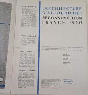 L' Architecture d'aujourd'hui - Reconstruction France 1950
