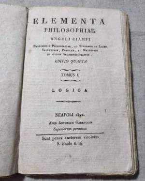 Elementa philosophiae - Tomo I'-  Logica