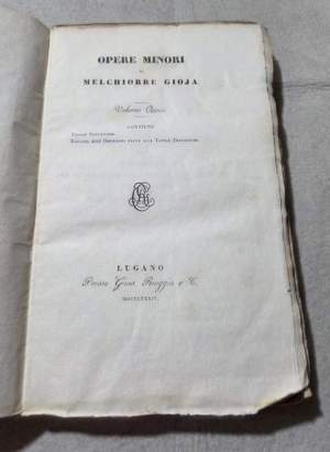 Opere minori - Contiene : Tavole statistiche, norme per descrivere, calcolare, classificare - Volume 8'