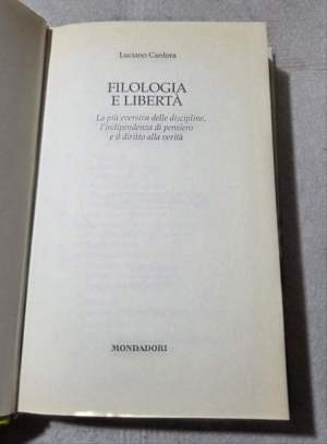 Filologia e liberta'