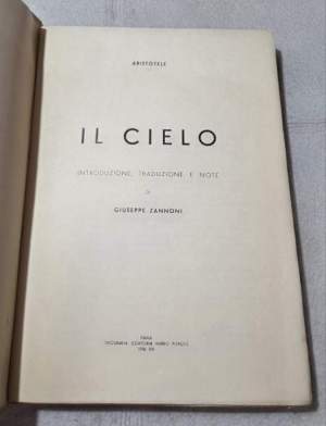 Il cielo ( introduzione, traduzione e note a cura di G.Zannoni )