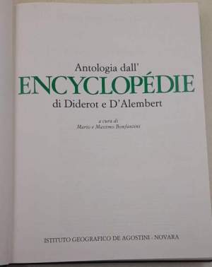 Antologia dall'Encyclopedie di Diderot e D'Alembert