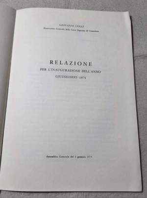 Relazione per l'inaugurazione dell'anno giudiziario 1975