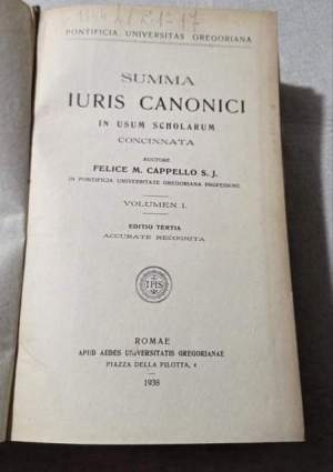 Summa iuris caconici in usum scholarum cincinnata