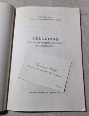 Relazione per l'inaugurazione dell'Anno Giudiziario 1974