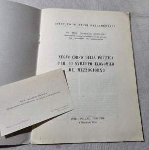 Nuovo corso della politica per lo sviluppo economico del mezzogiorno