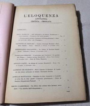 L'Eloquenza - Antologia, critica, cronaca - n'1