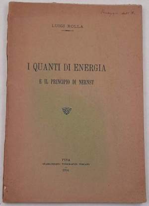 I quanti di energia e il Principio di Nernst