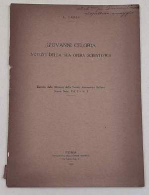 Giovanni Celoria notizie della sua opera scientifica