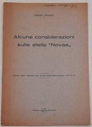 Alcune considerazioni sulle " Stelle Novae "