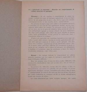 Ricerche sul comportamento di colture associate di leptospire
