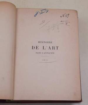 Histoire de l'Art dans l'Antiquite' - La Grece de l'epopee
