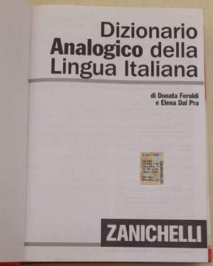 Dizionario analogico della lingua italiana(no cdrom)