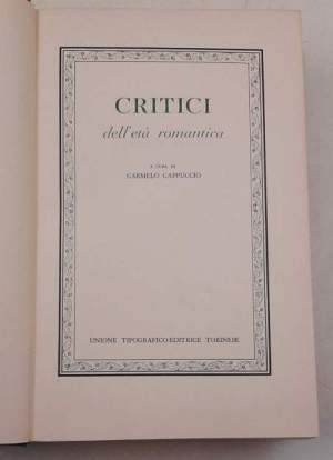 Critici dell'eta' romantica