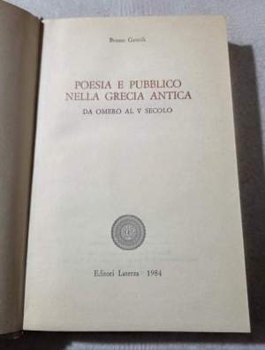 Poesia e pubblico nella Grecia Antica