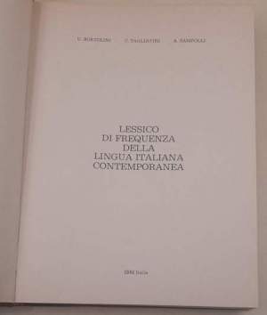 Lessico di frequenza della lingua italiana contemporanea