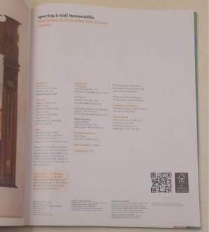 Bonhams - Sporting & Golf Memorabilia - 26 sept. 2012