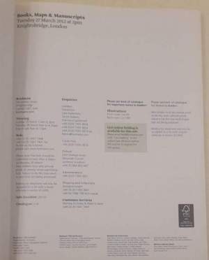 Bonhams - Books, maps & manuscripts - London March 2012