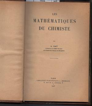 LES MATHÉMATIQUES DU CHIMISTE